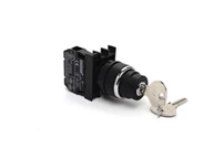 B Series Plastic 1NO (0-I) 60° Key Operated Stay Put Key Removal at 0 position 22 mm Control Unit